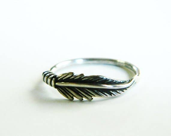 DesignbyGam - Wholesale Band/Stacked Ring - Silver Feather Ring2
