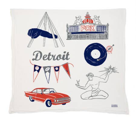 Claudia Pearson – Toalha de chá por atacado – Toalha de chá Detroit