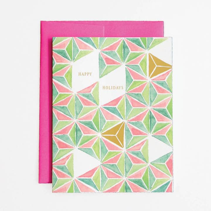 Triangle Holiday Card for wholesale by Party Sally