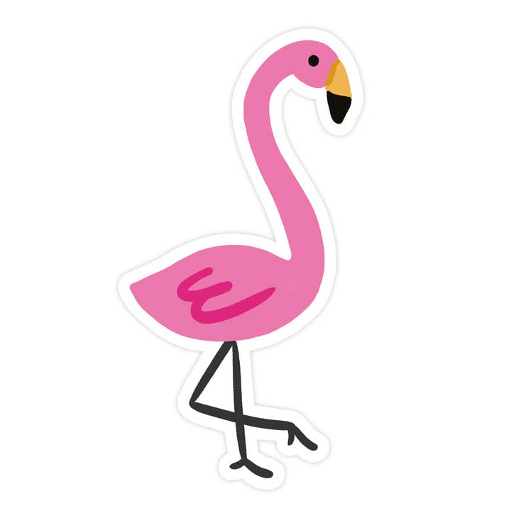 Flamingo Vinyl Sticker - Cute Beach Sticker for wholesale by Bloomwolf Studio