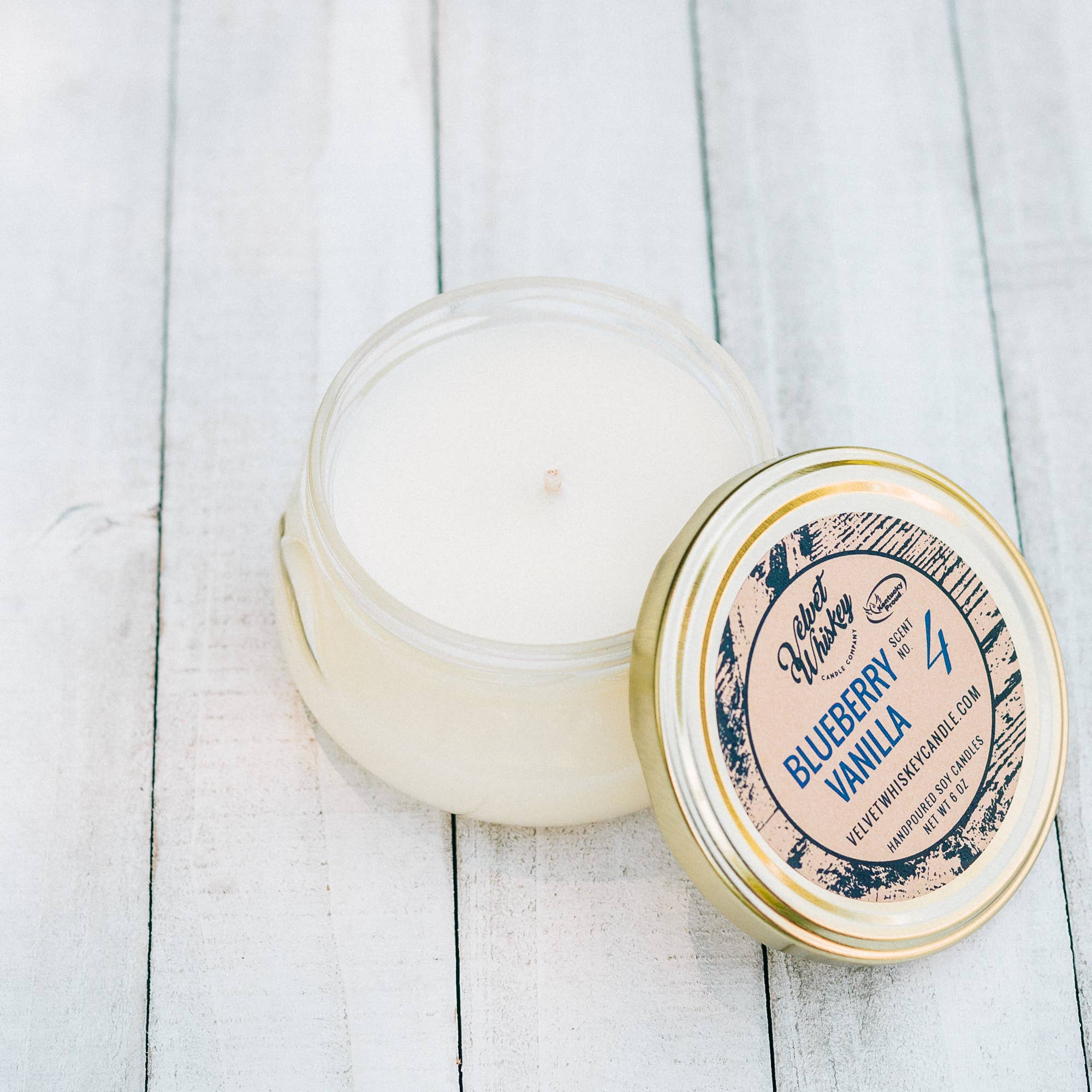 Velvet Whiskey Candle Co - Vente Bougie en bocal - Bougie Myrtille Vanille de 6,5 oz3