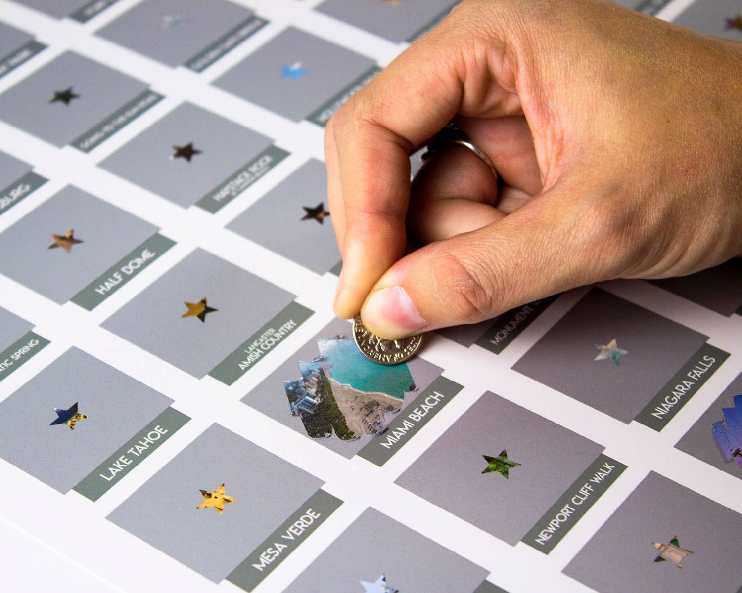 Cascadia Modern - Wholesale Poster - Iconic US Landmarks Scratch-Off Poster3