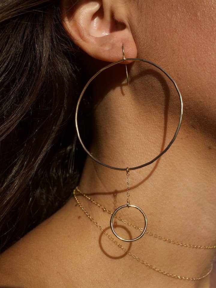 Fairy Ring Hoops for wholesale by Toasted Jewelry