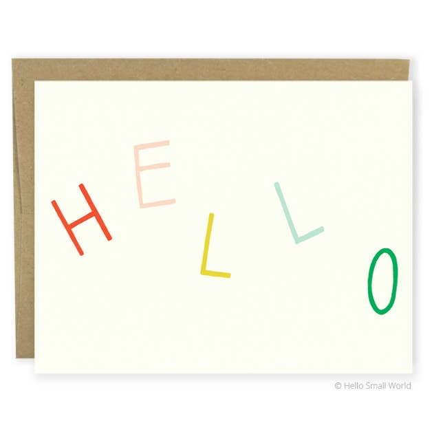 Hallo Multicolor Karte für den Großhandel von Hello Small World