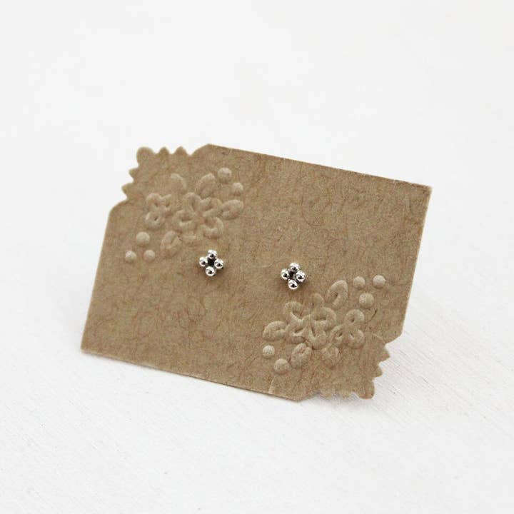 Ivy & Gold Handcraft - Wholesale Stud/Post Earrings - Four Bead Stud Earrings2