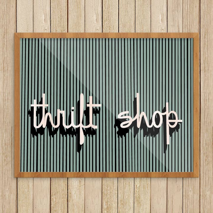 11'' x 14'' Thrift Shop Sign Print for wholesale by Fridgedoor