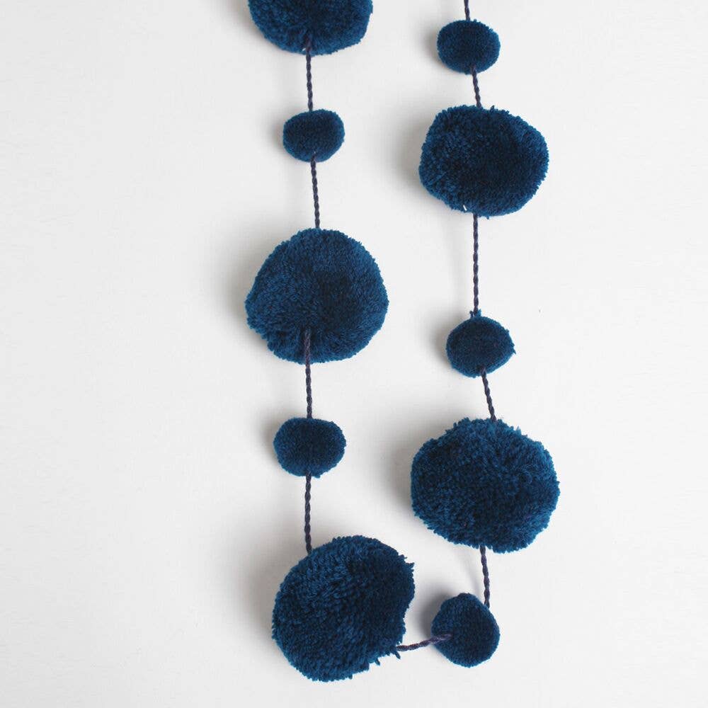 Bohemia Design [now closed] - Wholesale Bunting/Garland - Indigo Bohemian Pom Pom Garlands0