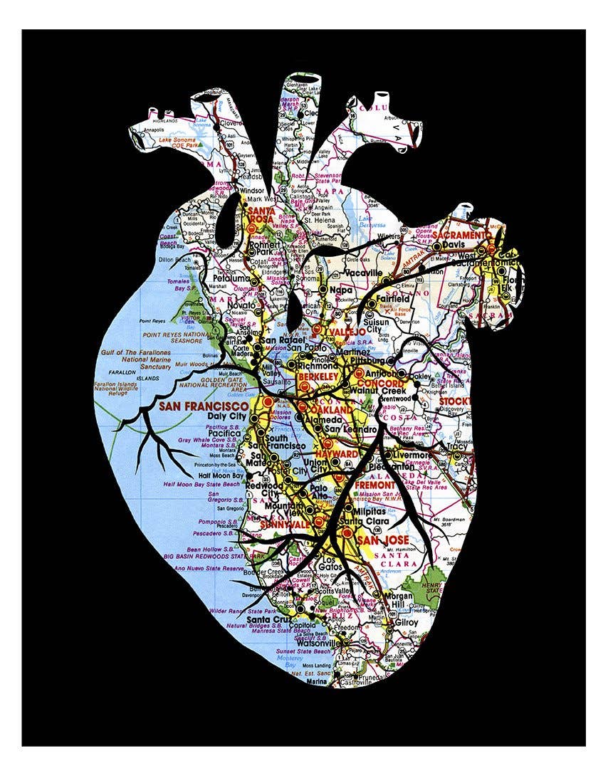 Granny Panty Designs - Wholesale Art Print - Heart Of The Bay Print -  I left my heart in San Francisco6
