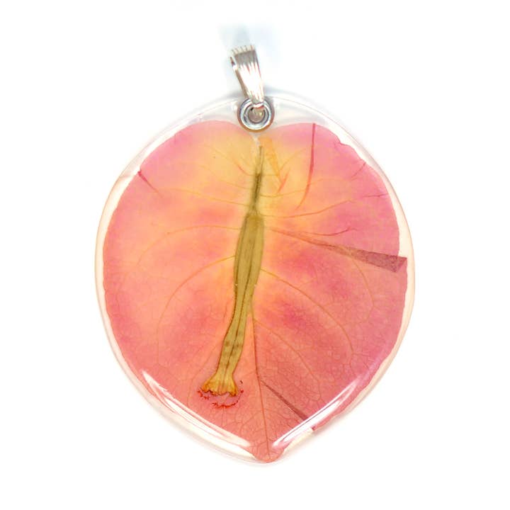 63004 Pink Bougainvillea Petal Pendant for wholesale by Petal Connection