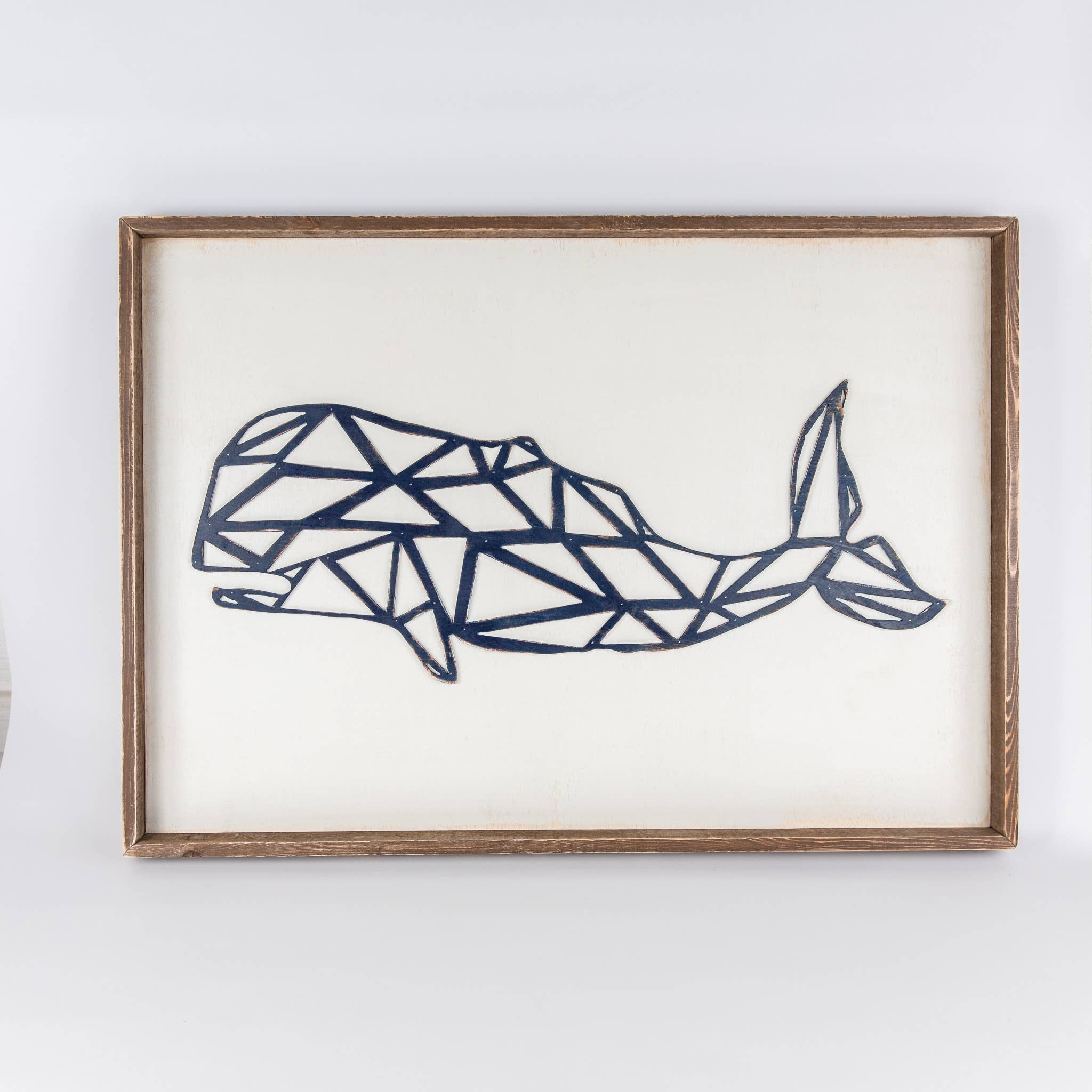 Grace Graffiti - Vente Art mural en bois - Art mural en bois de baleine géométrique encadré0