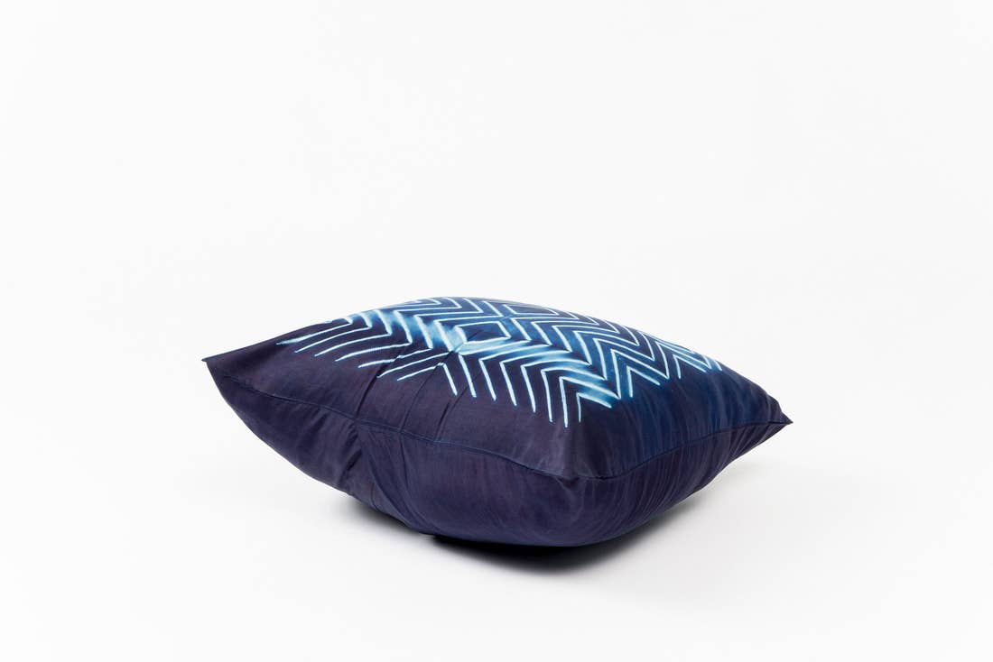 Variously - Wholesale Throw/Decorative Pillow - Naami Indigo Silk Pillow4