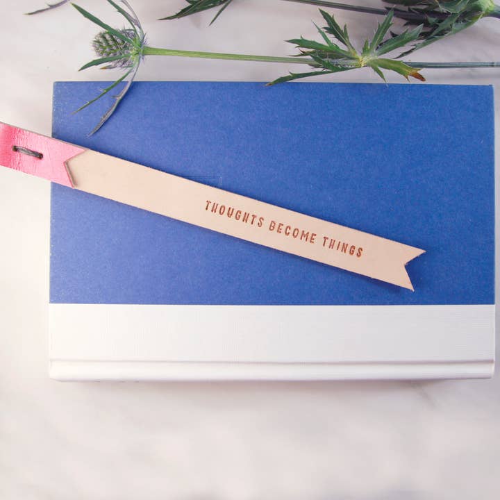 Leather Bookmark, Inscription, gift with meaning for wholesale by Three Tiny Words