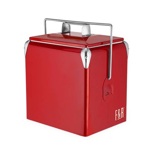 Foster & Rye - Wholesale Cooler/Cooler Bag - Red Vintage Metal Cooler by Foster & Rye
