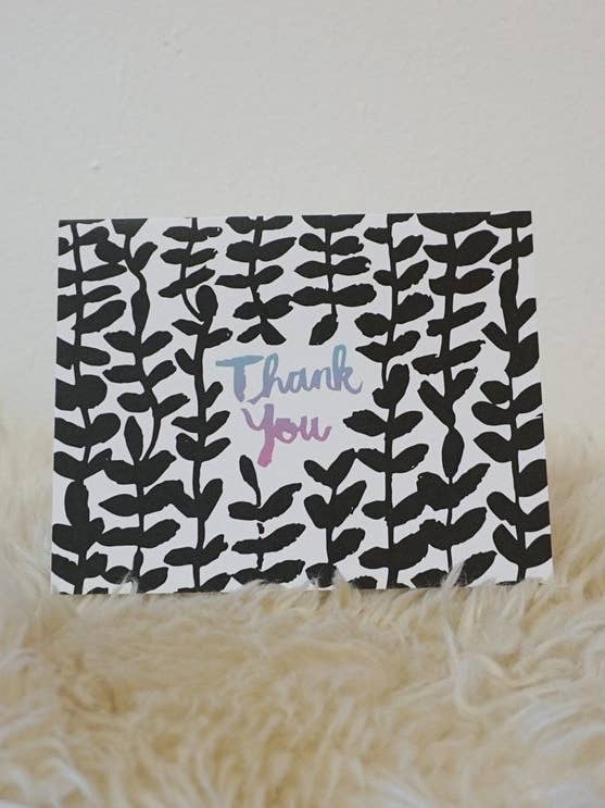 Card - Thank You Leaves for wholesale by Ash + Chess