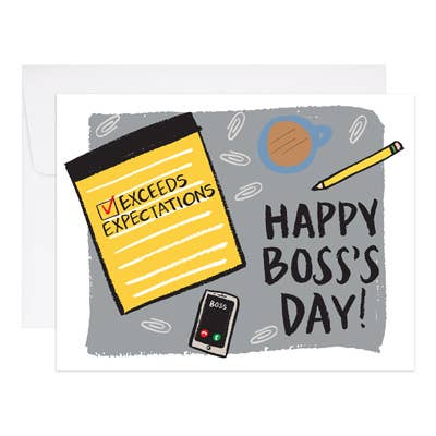Boss Day Desk - Everyday Greeting Card for wholesale by 9th Letter Press