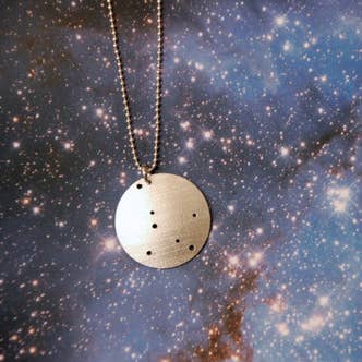 Cancer Zodiac Constellation Sterling Silver Necklace for wholesale by Tactile Melodies