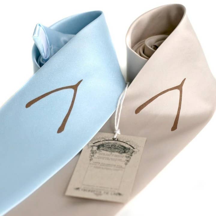 Wishbone Microfiber Necktie for wholesale by Cyberoptix Tie Lab