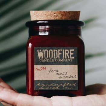 Woodfire Candle Company - Wholesale Jar/Filled Candle - Amber Apothecary Wood Wick Soy Candle Fall Candles0