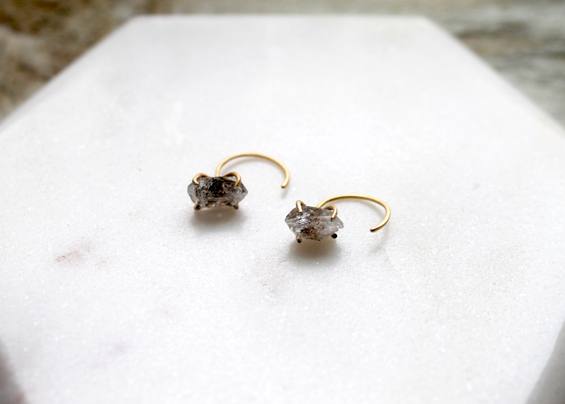 Kind Karma Company - Wholesale Stud/Post Earrings - Herkimer Diamond Quartz Studs5