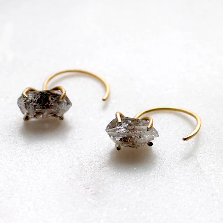 Herkimer Diamond Quartz Studs for wholesale by Kind Karma Company