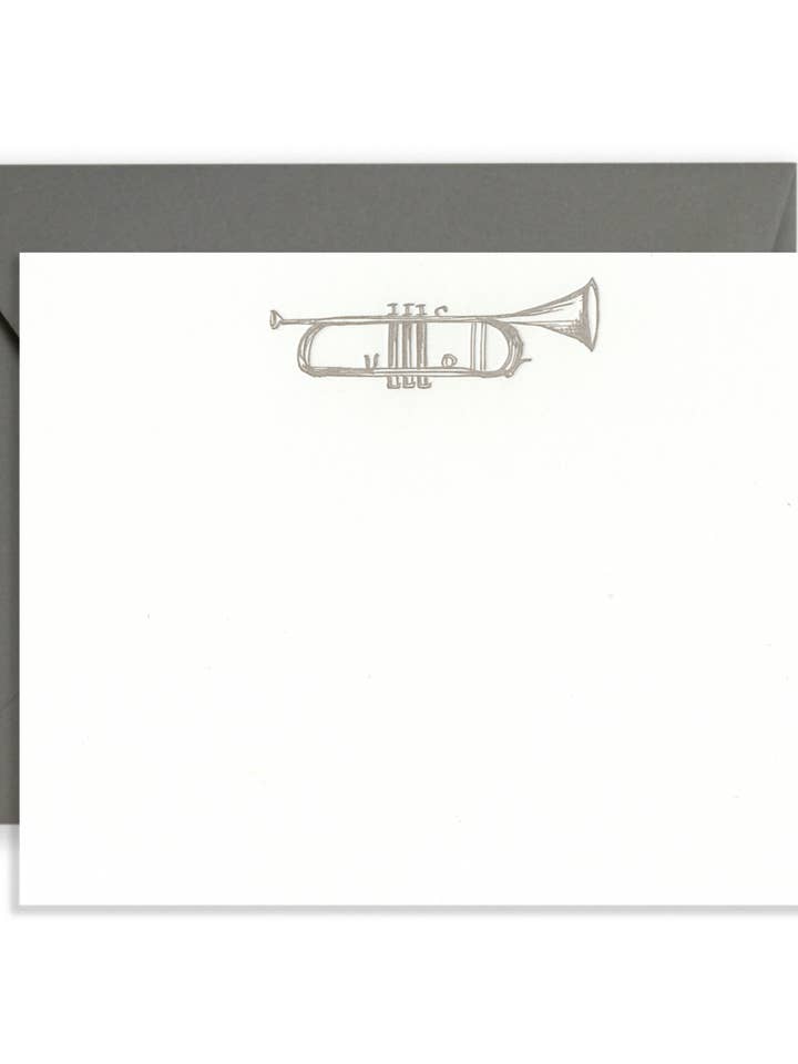 Trumpet Stationery Set for wholesale by Lionheart Prints