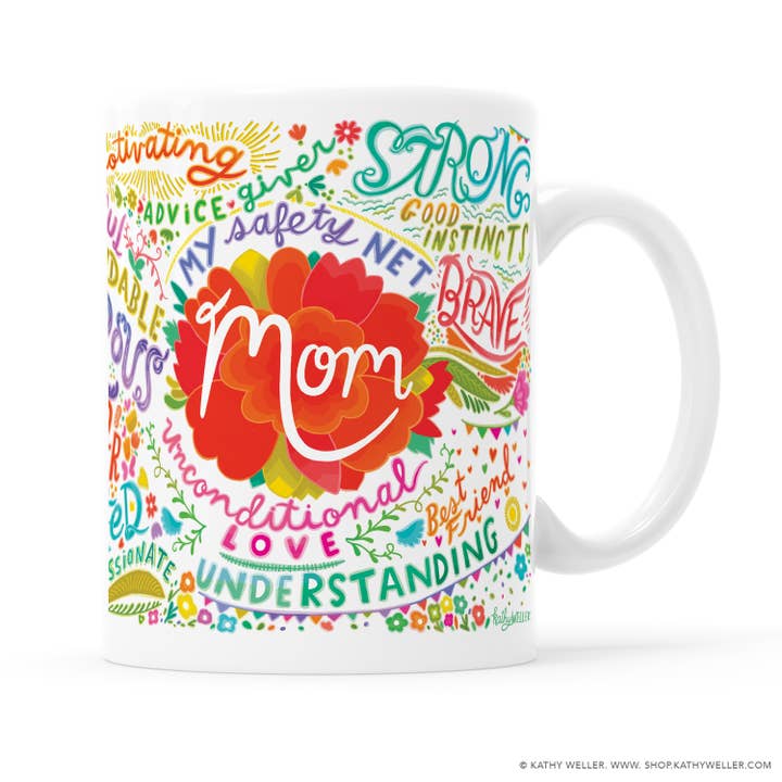 Kathy Weller Art+Ideas - Wholesale Coffee Mug - Mom Floral-Themed Mug0