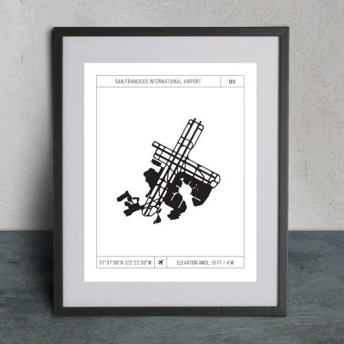 Runway Prints - Wholesale Art Print - San Fransisco International Airport - SFO 11X140