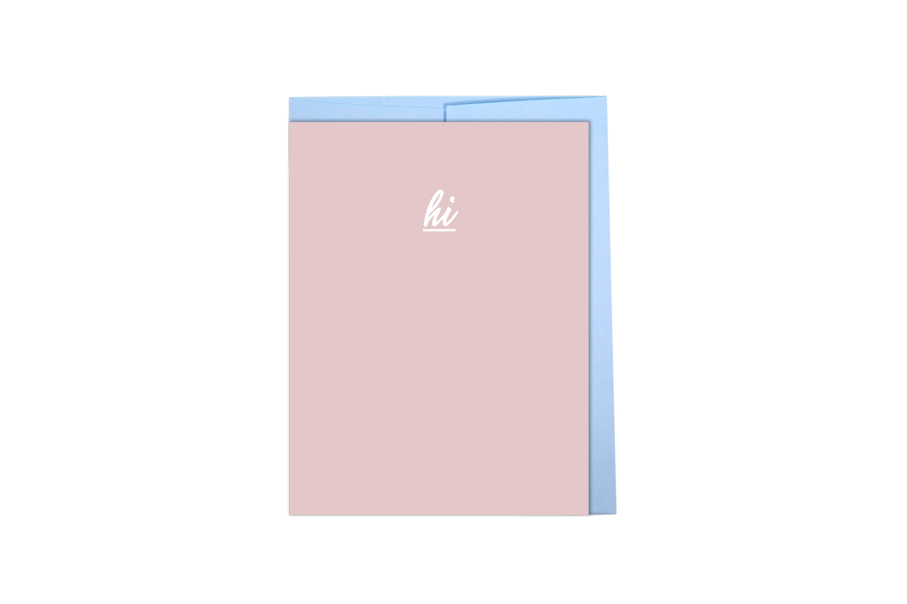New Moon Paper Goods - Wholesale Everyday Greeting Card - Pink Hi Crepe Card0