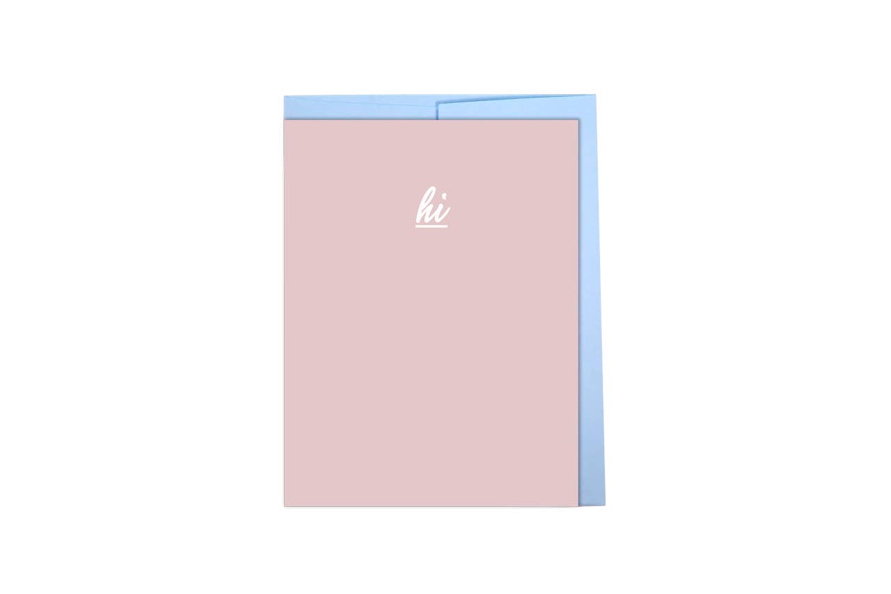 New Moon Paper Goods - Wholesale Everyday Greeting Card - Pink Hi Crepe Card