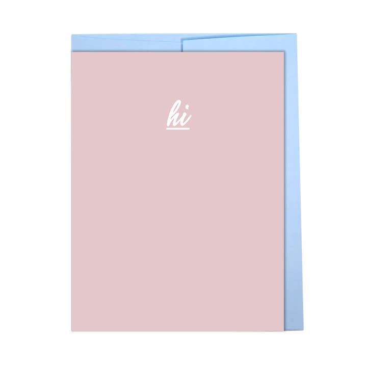New Moon Paper Goods - Wholesale Everyday Greeting Card - Pink Hi Crepe Card0