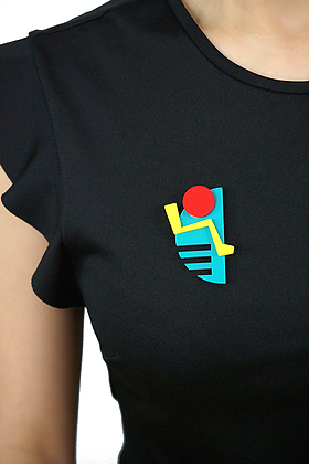 De signature Life - Wholesale Brooch - Sunset Brooch Blue1