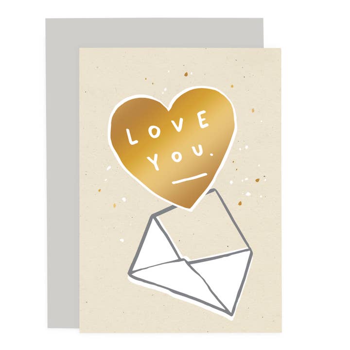 Älskar dig kuvert Speckle Card - Vänskap Alla hjärtans dag för wholesale av Old English Company