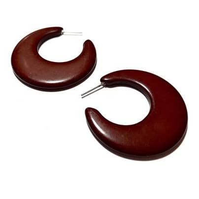 Leetie Lovendale - Wholesale Hoop Earrings - Brown Mod Go Go Lucite Hoop Earrings0