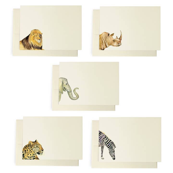 Safari Variety Note Cards for wholesale by Lana's Shop