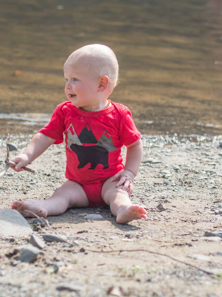 Sort Bjørn Baby Bodysuit for engroshandel hos Doodle Pants