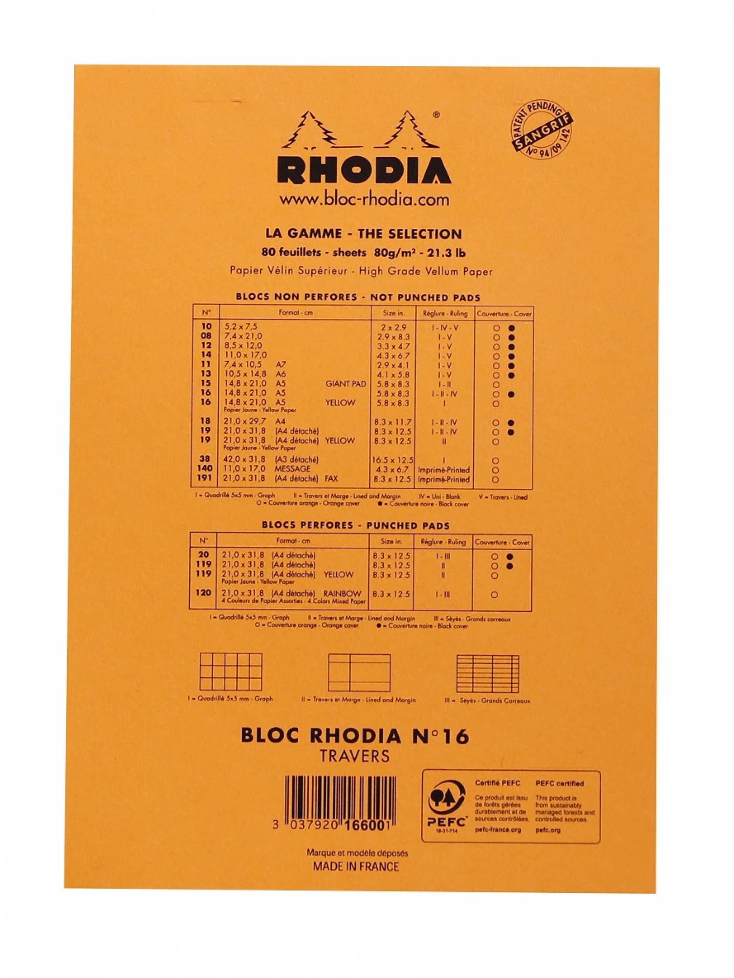 Exaclair - Wholesale Notepad - Rhodia Classic Notepad 6 x 8.2511