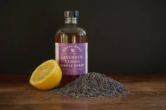 Royal Rose Syrups - Wholesale Cocktail mix/syrup - Lavender-Lemon Organic Simple Syrup 8oz3