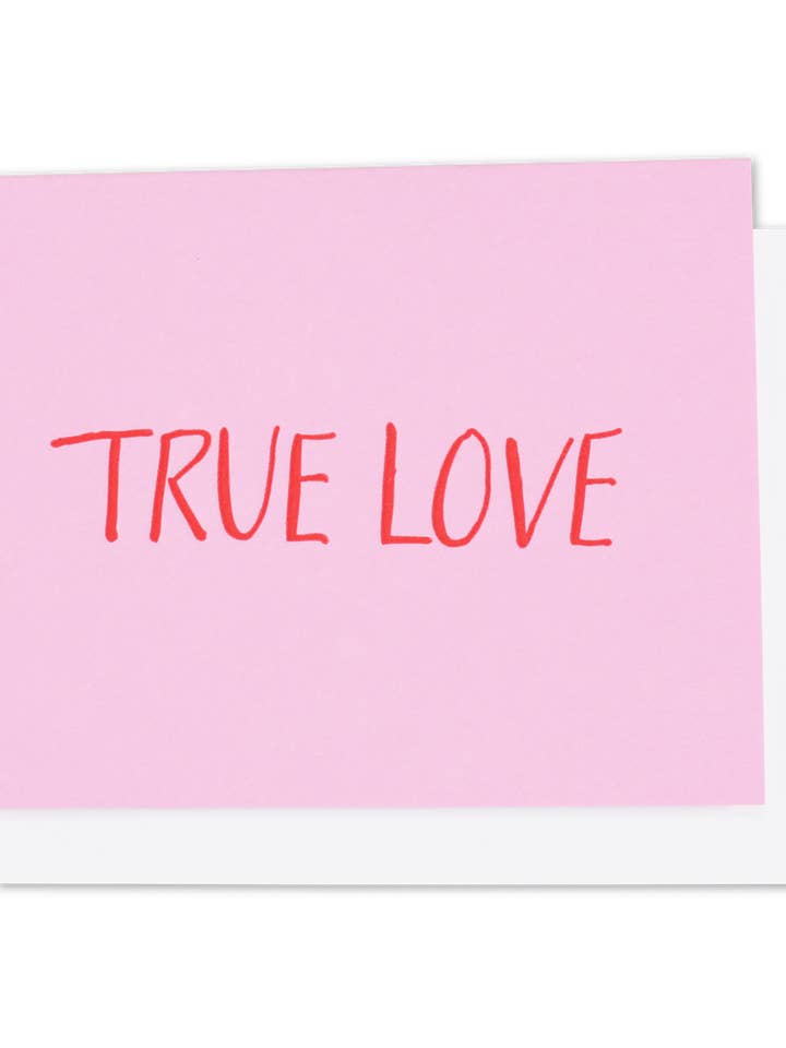 True Love Single Letterpress Card for wholesale by Thimblepress