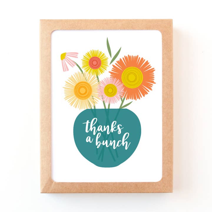 Graphic Anthology Greeting Cards - Wholesale Thank You Card - Thanks a Bunch | floral greeting card box set0