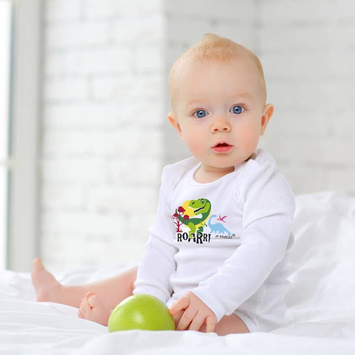 JP Doodles - Wholesale Bodysuit (Non-Footed) - Baby - Dinosaur Baby Bodysuit