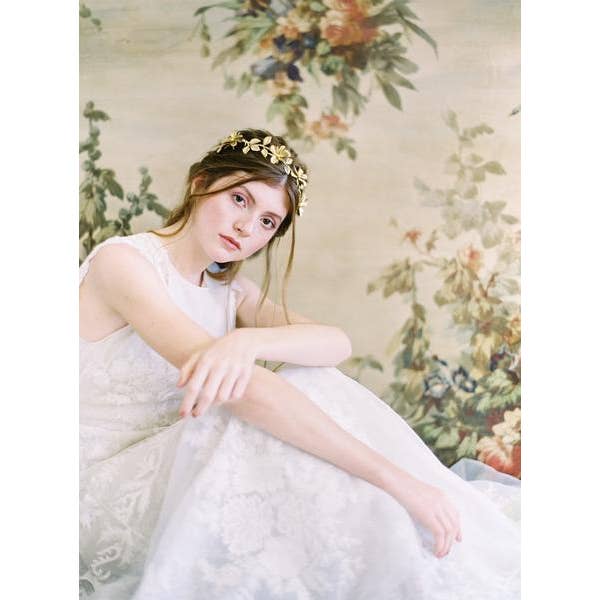 Acute Designs - Wholesale Tiara - Women's - Gold Daffodil Flower Bridal Crown