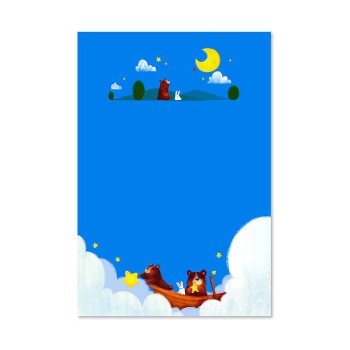 Starry Night and Bears Notepad for wholesale by The Little Red House