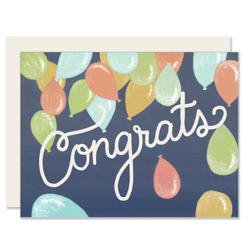 Slightly Stationery - Wholesale Congratulations card - Falling Balloons | Congratulations Card | Congrats Card