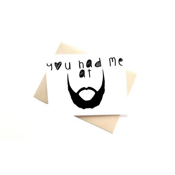 You Had Me at Beard for wholesale by Ally Elle Cards