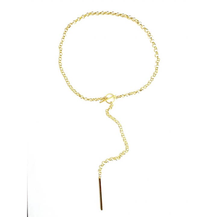 Doré - Collier ras du cou avec pendentif Spike pour la vente par Alicia Marilyn Designs