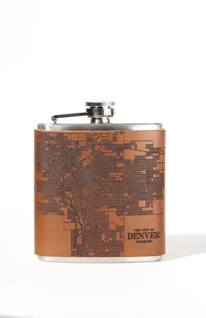 Tactile Craftworks - Wholesale Flask - Denver Map Flask0