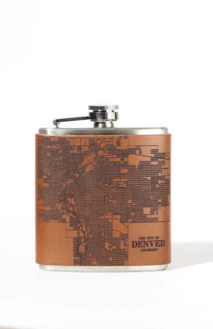 Tactile Craftworks - Wholesale Flask - Denver Map Flask
