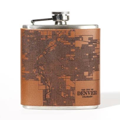 Tactile Craftworks - Wholesale Flask - Denver Map Flask0