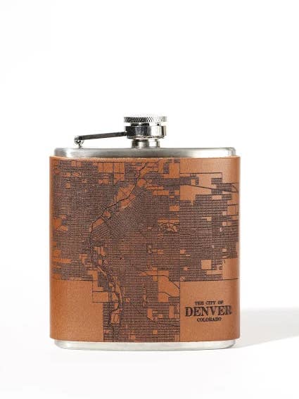 Denver Map Flasque pour la vente par Tactile Craftworks