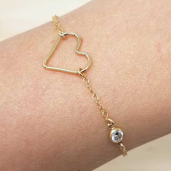 Pulsera de corazón abierto para venta al por mayor de MissElenious Jewelry